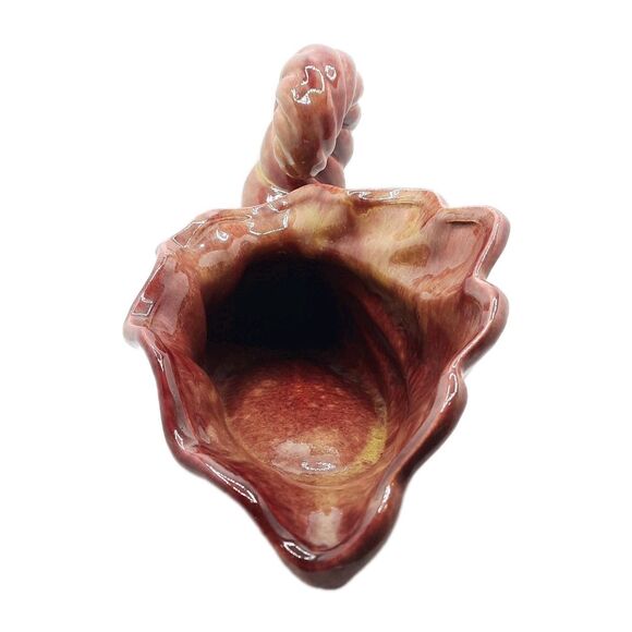 Vintage MCM Gonder Pottery 521 Cornucopia Mottled Mauve Ceramic Planter Vase - Picture 6 of 8